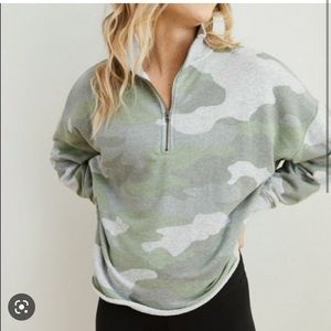 Aerie camo quarter zip